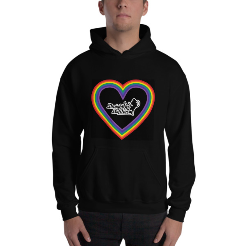 Rainbow Heart Hooded Sweatshirt